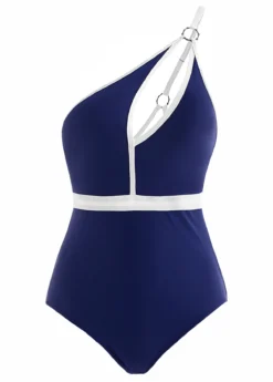 Contrast Spaghetti Strap Cutout One Piece Swimwear 6 Contrast Spaghetti Strap Cutout One Piece Swimwear -Elegance Swimwear Store 1697865599619466094