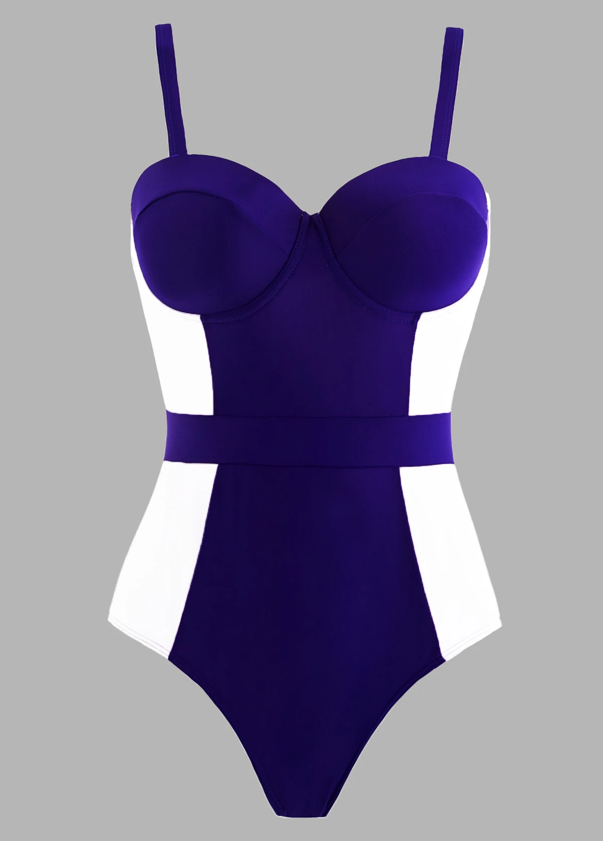 Spaghetti Strap Color Block One Piece Swimwear 3 Spaghetti Strap Color Block One Piece Swimwear - Image 3
