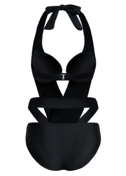 Halter Cutout Detail One Piece Swimwear -Elegance Swimwear Store 1698030915963827608