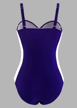 Spaghetti Strap Color Block One Piece Swimwear 7 Spaghetti Strap Color Block One Piece Swimwear -Elegance Swimwear Store 1698139306426167903