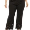 Plus Size Pierced Elastic Waist Pants