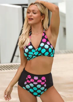 Polka Dot High Waisted Bikini Set -Elegance Swimwear Store 261002 P 16138033213713