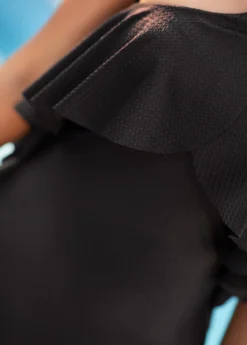 Tie Back Ruffle Overlay One Piece Swimwear 9 Tie Back Ruffle Overlay One Piece Swimwear -Elegance Swimwear Store 261704 P 16140496432004