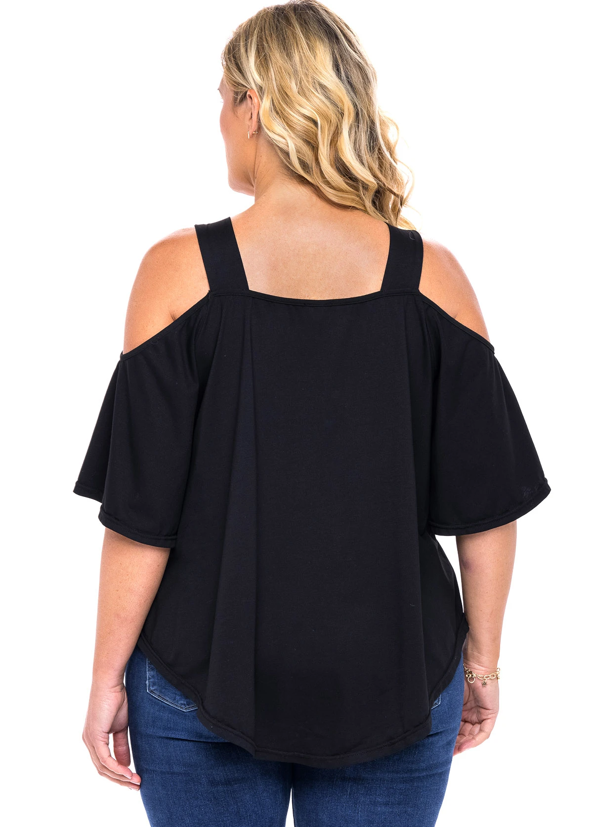 Plus Size Cold Shoulder Astrology Print T Shirt 2 Plus Size Cold Shoulder Astrology Print T Shirt - Image 2