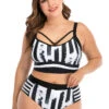 Plus Size Printed Spaghetti Strap Bikini Set