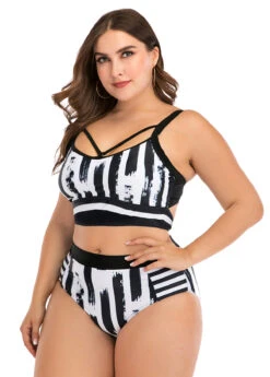 Plus Size Printed Spaghetti Strap Bikini Set -Elegance Swimwear Store 264472 P 1611039014866