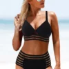 Sheer Mesh High Waisted Bikini Set