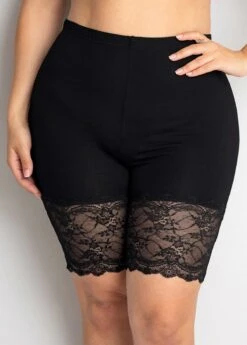 Plus Size Lace Stitching High Waisted Legging 7 Plus Size Lace Stitching High Waisted Legging -Elegance Swimwear Store 269648 P 16206966380682