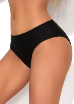 Low Waist Black Bikini Bottom For Women -Elegance Swimwear Store 288528 P 16371429440522