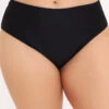 Plus Size Black High Waisted Swimwear Panty