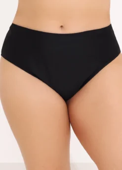 Mid Waist Black Bikini Bottom For Women 10 Mid Waist Black Bikini Bottom For Women -Elegance Swimwear Store 288534 P 16415204692690 9
