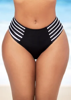 Striped Mid Waist Spaghetti Strap Bikini Set 11 Striped Mid Waist Spaghetti Strap Bikini Set -Elegance Swimwear Store 288871 P 16371198820635