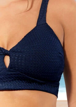 Navy Blue Wide Strap High Waisted Bikini Set -Elegance Swimwear Store 289270 P 16478642233589