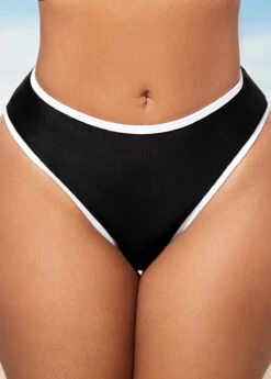 Black Contrast Stitch Cross Strap Bikini Set 8 Black Contrast Stitch Cross Strap Bikini Set -Elegance Swimwear Store 290262 P 16381851976863