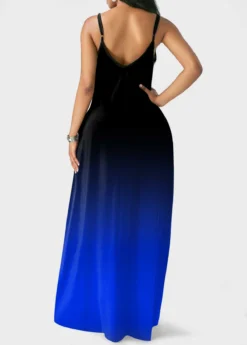 Sapphire Blue Pocket Ombre Maxi Dress -Elegance Swimwear Store 300510 P 1647398244221