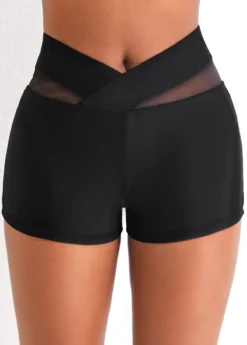 Mid Waisted Black Mesh Swim Shorts 6 Mid Waisted Black Mesh Swim Shorts -Elegance Swimwear Store 318517 P 16728332098862