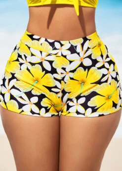 Bowknot Yellow Tie Back Bikini Set -Elegance Swimwear Store 318713 P 16697193737980