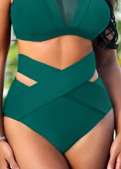 Patchwork Turquoise Sheer Mesh Bikini Set -Elegance Swimwear Store 319071 P 16697767820600