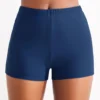 Mid Waisted Blue Swimwear Shorts