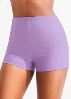 Mid Waisted Light Purple Swimwear Shorts -Elegance Swimwear Store 319916 P 16833431127902
