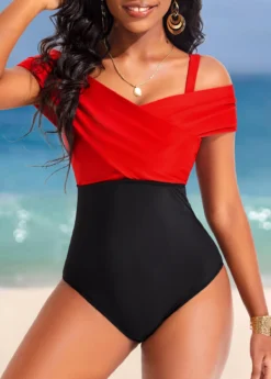 Criss Cross Black Contrast One Piece Swimwear 8 Criss Cross Black Contrast One Piece Swimwear -Elegance Swimwear Store 320084 P 16721391740183
