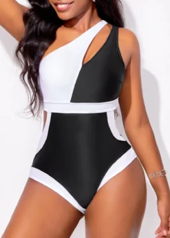 Black Contrast Cutout One Piece Swimwear 20 Black Contrast Cutout One Piece Swimwear -Elegance Swimwear Store 321735 P 16709808592109