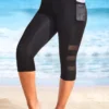 High Waisted Black Pocket Beach Pants