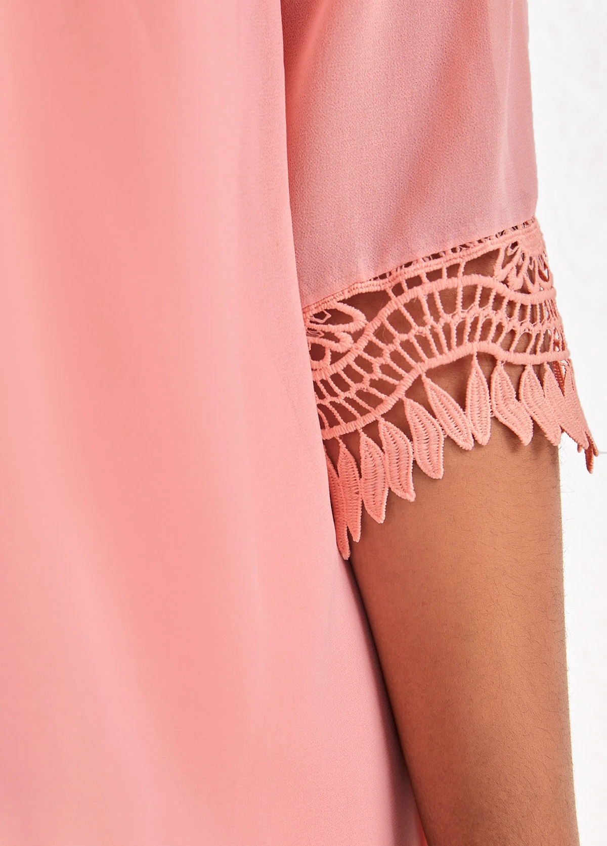 Dusty Pink Fake 2in1 H Shape Dress 4 Dusty Pink Fake 2in1 H Shape Dress - Image 4