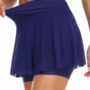 Cross Hem Mid Waisted Royal Blue Pantskirt