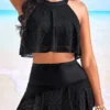 Lace High Waisted Black Bikini Sets