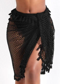 Mesh Black Tassel Multi-Way Cover Up -Elegance Swimwear Store 327490 P 16784442759454