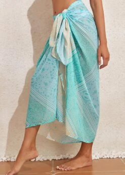 Tie Tribal Print Mint Green Sarong 9 Tie Tribal Print Mint Green Sarong -Elegance Swimwear Store 327566 P 16805026120434