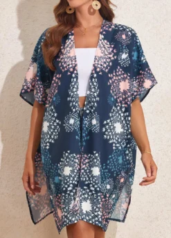 Open Front Split Navy Cover Up -Elegance Swimwear Store 327600 P 16805025694862