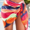 Breathable Geometric Print Multi Color Cover Up