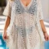 Plus Size Tassel Beige Cover Up