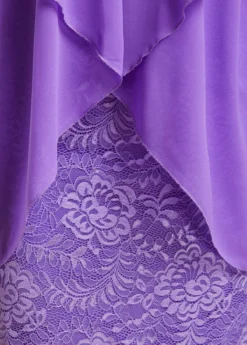 Purple Lace Floral Sleeveless Sequin Dress 9 Purple Lace Floral Sleeveless Sequin Dress -Elegance Swimwear Store 331579 P 16843228688484