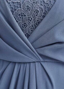 Plus Size Dusty Blue Lace Maxi Dress -Elegance Swimwear Store 332752 P 16844069499145