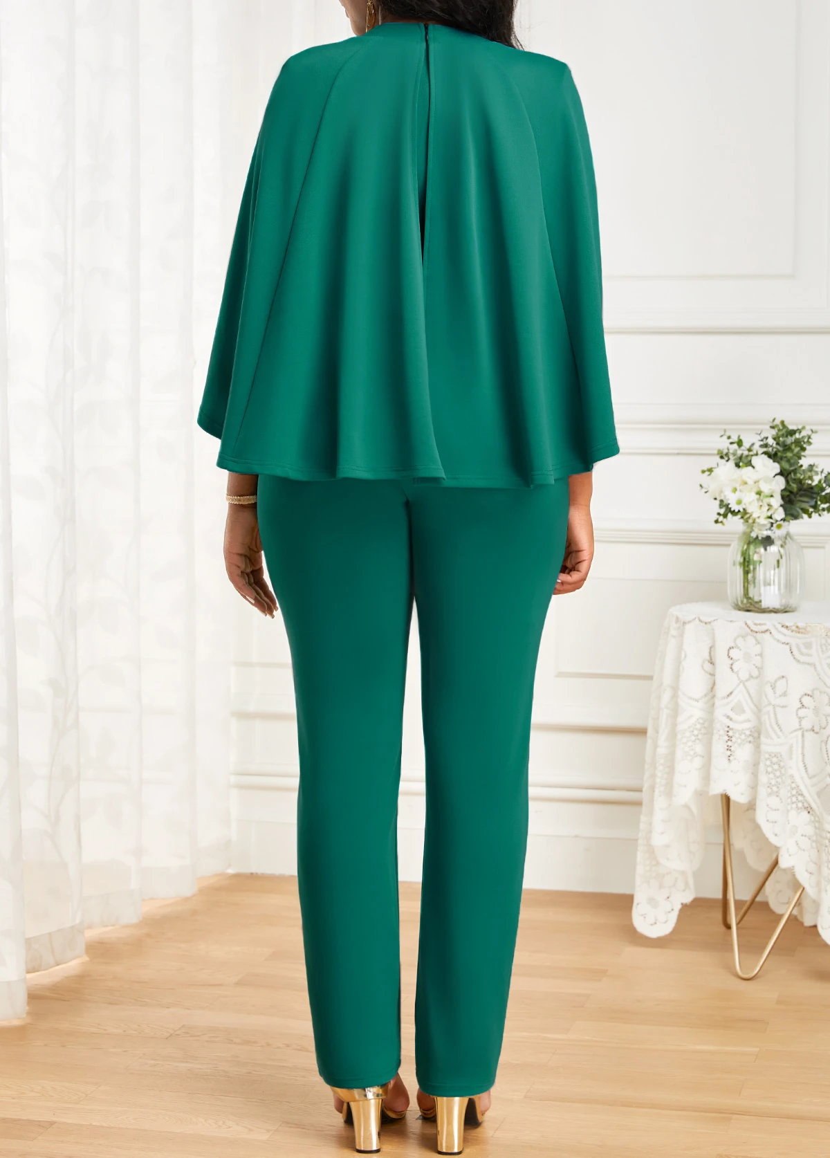 Green Pocket Ankle Length Half Sleeve Jumpsuit 2 Green Pocket Ankle Length Half Sleeve Jumpsuit - Image 2