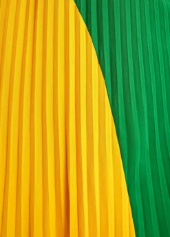 Green Pleated Belted Half Sleeve Maxi Dress 9 Green Pleated Belted Half Sleeve Maxi Dress -Elegance Swimwear Store 333421 P 16885455210774