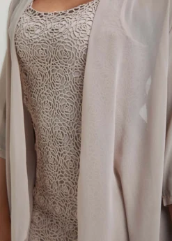 Skin Color Two Piece Dress And Cardigan -Elegance Swimwear Store 335657 P 16873427258954