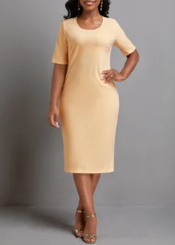 Patchwork Light Camel Two Piece Dress And Cover Up 9 Patchwork Light Camel Two Piece Dress And Cover Up -Elegance Swimwear Store 335660 P 16914695750914