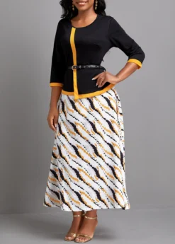 Black Fake 2in1 Maxi Dress -Elegance Swimwear Store 336314 P 16908067933882