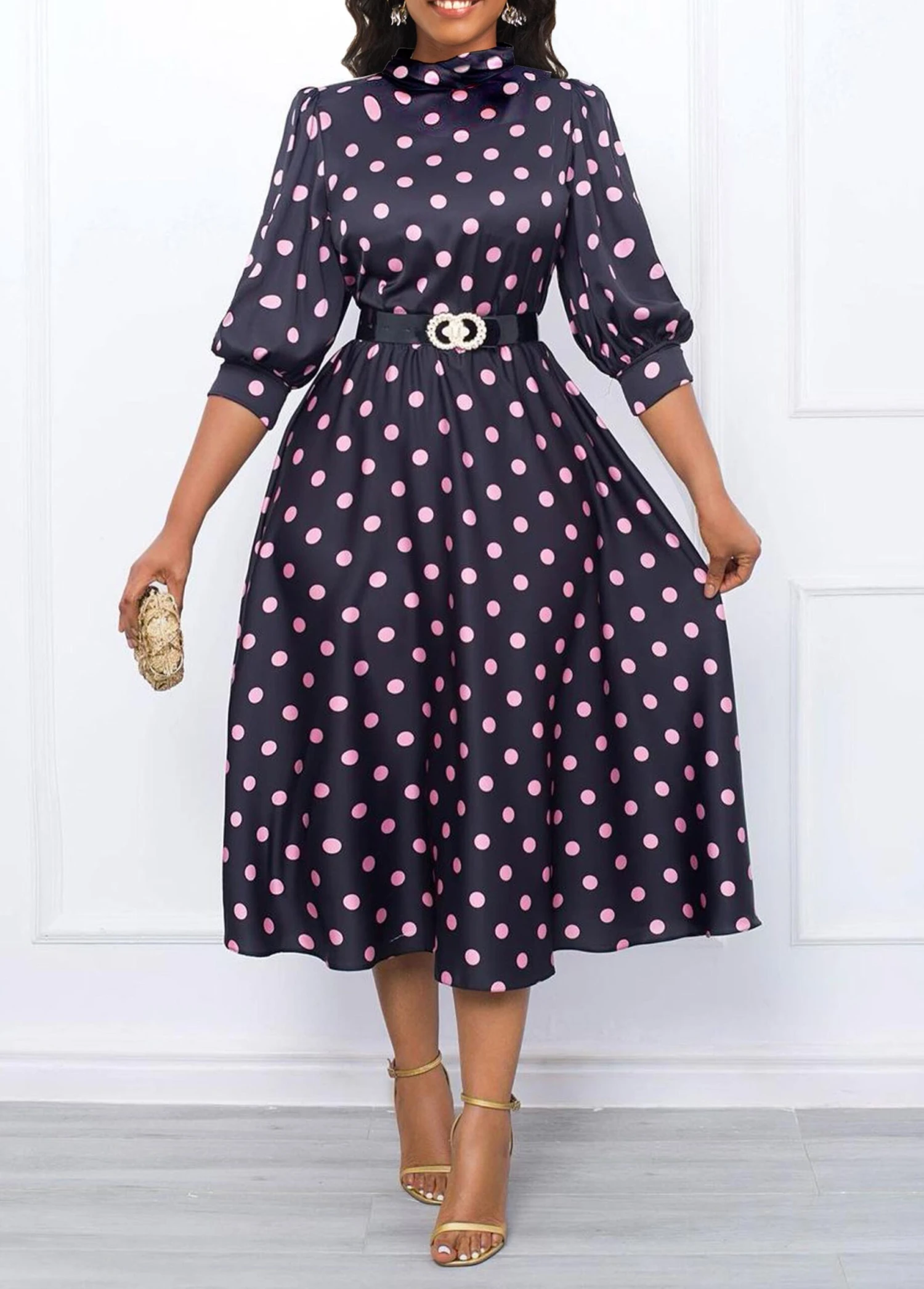 Black Cut Out Polka Dot Dress 1 Black Cut Out Polka Dot Dress
